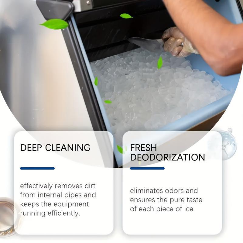 Ice Machine Cleaner Maker Descaler -  Clean Tablets Compatible with Frigidaire, Opal, GE Profile, Kitchenaid, Nickel Safe Scale Remover for Countertop, Nugget Ice Makers