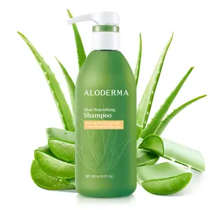 Aloderma Aloe Nourishing Shampoo - Fresh Organic Aloe Vera with Crambe Seed Oil & Glycerin for Dry & Damaged Hair - Alcohol-Free, Paraben-Free, 16oz Aloevera Repair for Hair