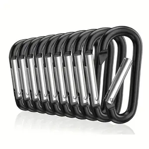 Durable Aluminum Carabiner Clips Heavy Duty, Easy Installation, Perfect for Keys Backpacks Water Bottles, Spring Lock Design, Camping Hiking Fishing Accessories, Carabiner for Leash, Carabiner Hooks