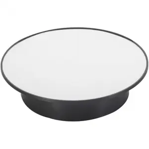 Electric Rotating Display Stand, 8inch / Load Capacity 6.6 lbs Electric Turntable, 360 Degree Adjustable Speed Rotating Base Suitable for Photography, Jewelry, 3D Models, Battery/USB Powered (Black, Mirror Cover)