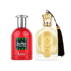 Set of 2 – Batikh Watermelon & Nouf 100ml 3.38 Fl Oz | Fruity & Fresh Unisex Perfume Set Aromatic Woody Fragrance Arabian Scent