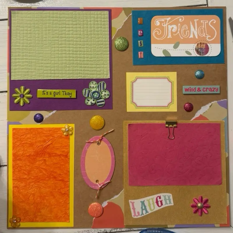 Best Friends 12x12 scrapbook page