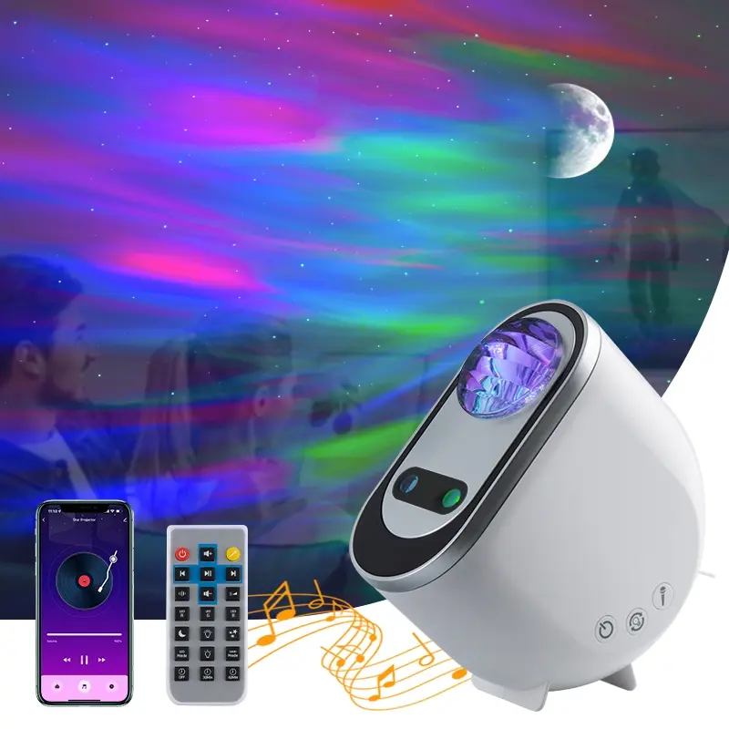 Galaxy Aurora Projector Light, Atmosphere Light, With 6 Sleep White Noise Options and Bluetooth Speaker, Remot Control LED Nebula Cloud, Led Home Decor, Bedroom Decor, Mood Decorative Lights, Gift for Family and Friend