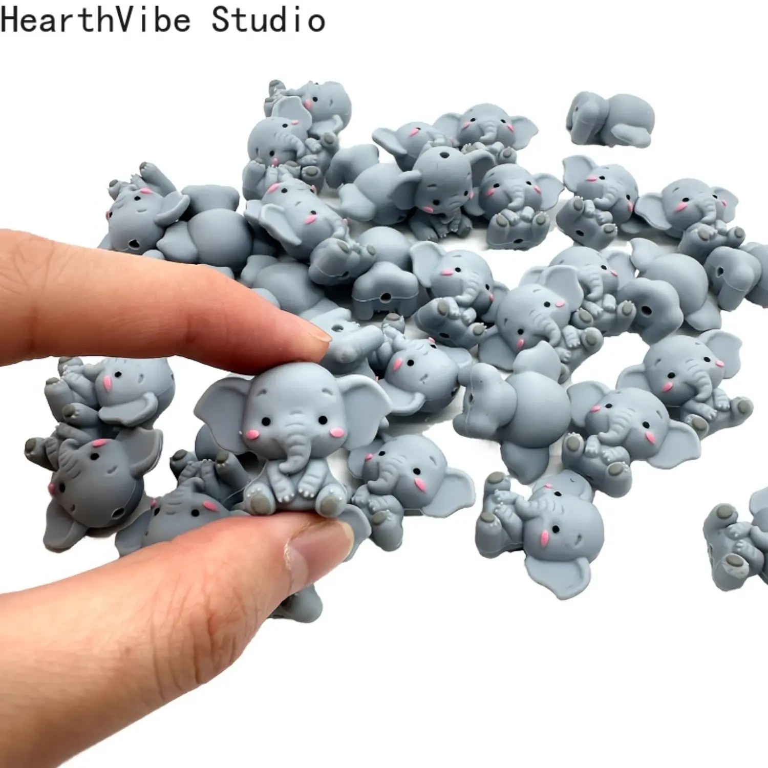 Cute Elephant Silicone Beads, 5/10-Piece Stackable Packs for Beading Making, DIY Jewelry Crafting & Charms (Camping & Hiking Hammock Accessory), Diy With Charms, Jewelry Making