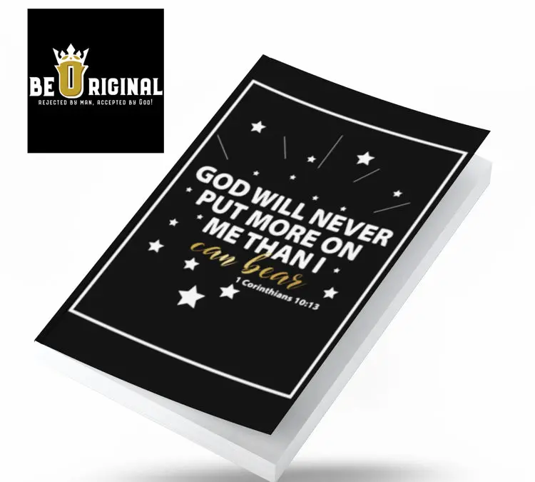 Self Healing Journal "God will never put more on me than I can bear"