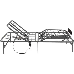 Pragmatic Adjustable Head and Foot Bed Base Gray