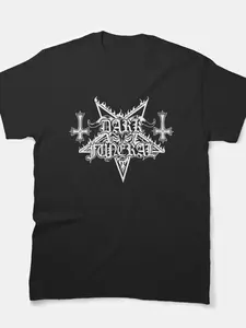 Dark Funeral ( White ) Classic T-shirt, dark Unisex Shirt, funeral Tees, dark funeral Shirt, cross, star, burzum, gorgoroth, black metal, metal, darkthrone, metalband, christm dark funeral, dead, dark star, dark cross, Cotton, Casual, Printed, Fashion