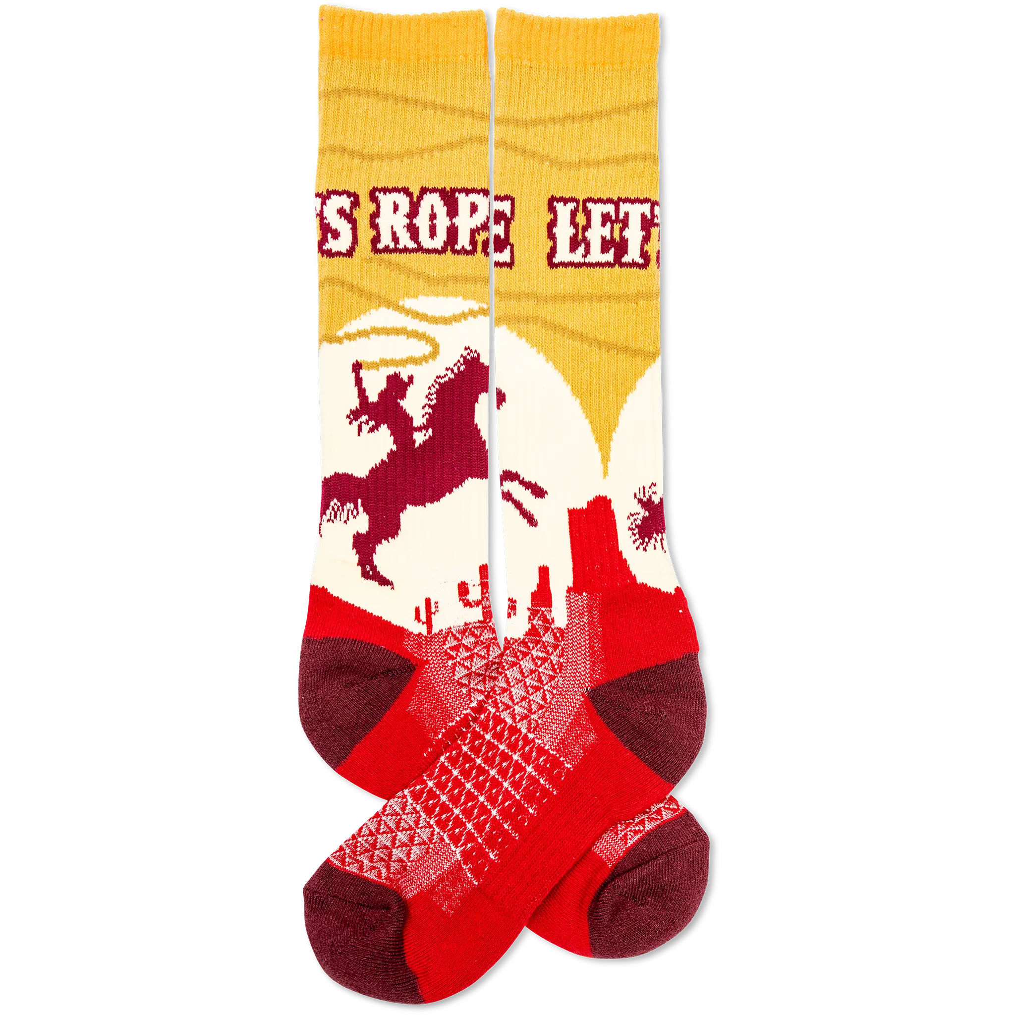 Lucky Chuck Let's Rope Western Performance Socks