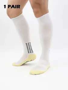 Men's and Women's Long Soccer Socks with Anti-Slip Silicone Bottom, Ideal Sports Socks for Running, Tennis, Basketball, Hiking and Cycling