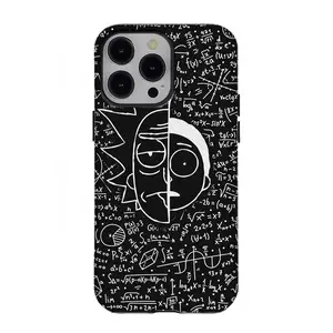 Rick-M0rty Split-Screen Math Phone Case | Compatible with iPhone 17/16/15/14/13/12/11 Pro Max/Plus and Samsung Galaxy S23FE/22/23/24/25 | Durable Phone Case | Valentine's Day Gift | A Gift for Him/Her