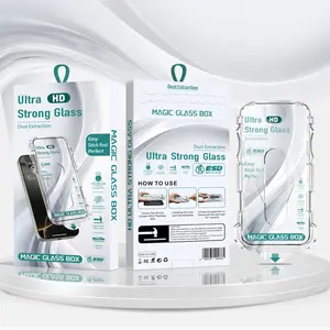 Ultra HD Strong Protective Glass Screen Protector for iPhone 17 Pro Max 17 Pro 17 with Easy Install Tool 9H Anti Shock No Dust No Bubbles Anti Fingerprint Full Cover, Scratch and Dust Proof Glass