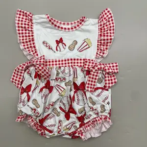 Baby Girl Baseball Bubble Girl Summer Clothes Onesie Baby Stuff