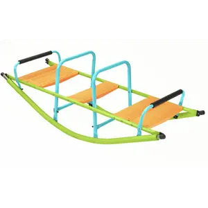 Kids Rocker Seesaw Rocking Boat Toy, HDPE & Steel Pipe Construction, Anti-Slip Safe Design, Easy Assembly & Disassembly, Playground Equipment for Balance Coordination Training (Ages 2-6)
