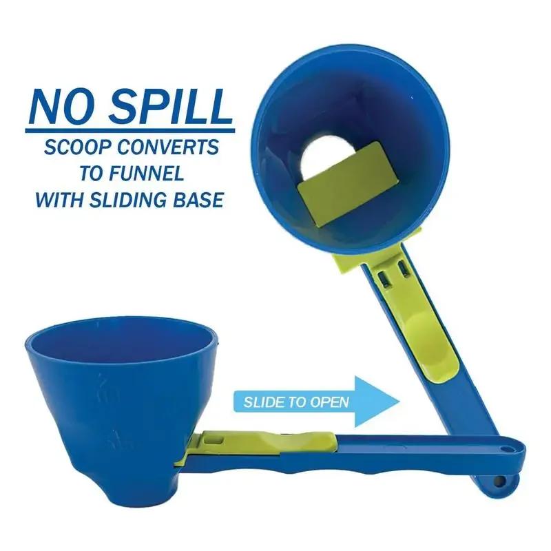 3 Pieces BPA-Free Plastic Protein Powder Funnel Set - Mini Funnel with Sliding Scoop and Container, Kitchen Tools and Gadgets, Cooking Accessories, Countertop Cooking Accessory for Home Kitchen Use, Pre-Workout Creatine Powder