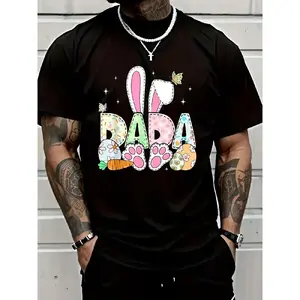 Men's T Shirt Easter Bunny Dada Spring Eggs Hunting Family Matching Easter T T Shirt Graphic T T Shirts Breathable Sweat Wicking and Soft Suitable for Daily Commutes Lounging at Home and Casual Wear.2026 New Year's Party Street Style Outfits T Shirts tees