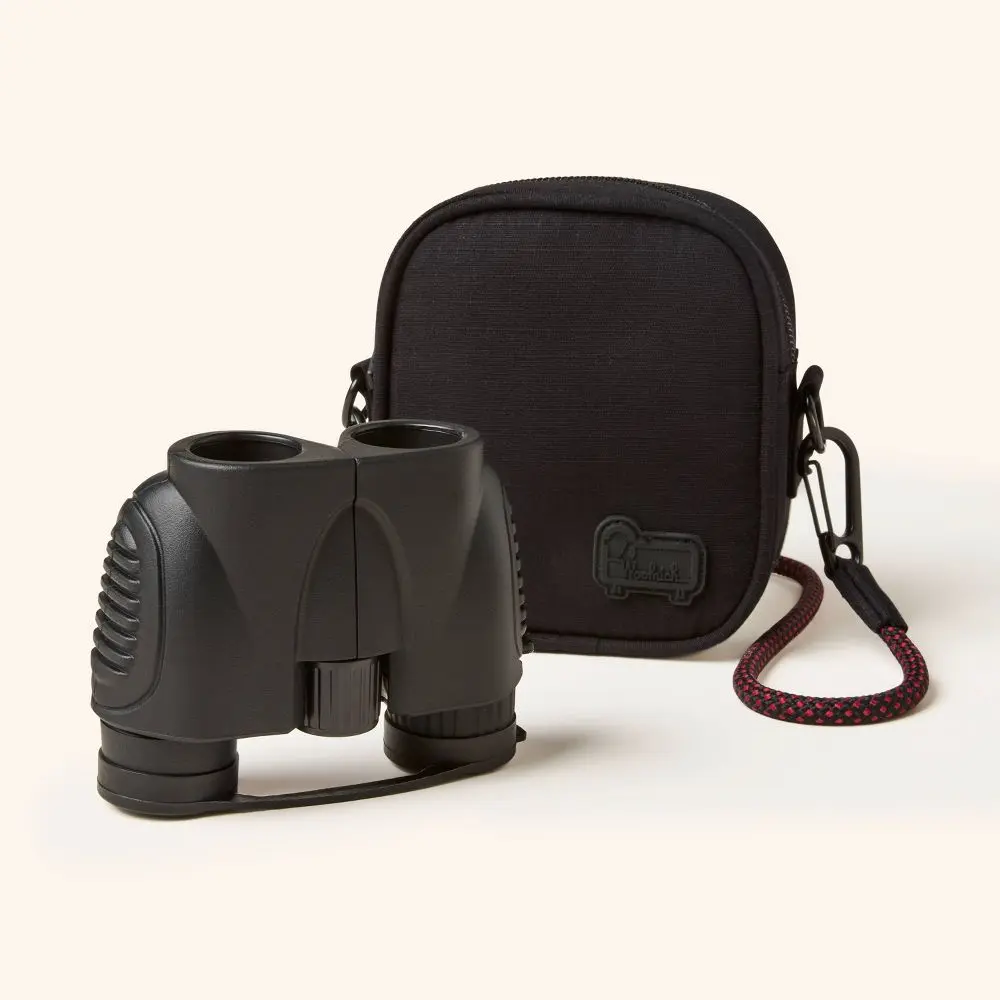 Woolrich Binoculars with Case Black 8x Magnification Coated Lenses Manual Focusing 397ft Field of View for Birdwatching Hiking