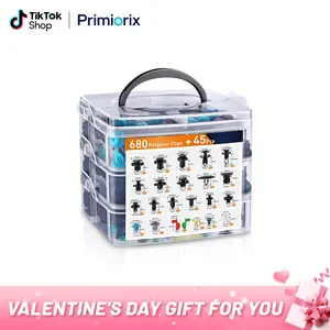 【VALENTINE'S DAY】725&100PCS Car Clip Retainer Clips Rivets Fasteners Kit with 1 Fastener Removers Door Trim Panel Clips Fender Clips & Rivet Remover Push Pin Set Vehicle Detailing
