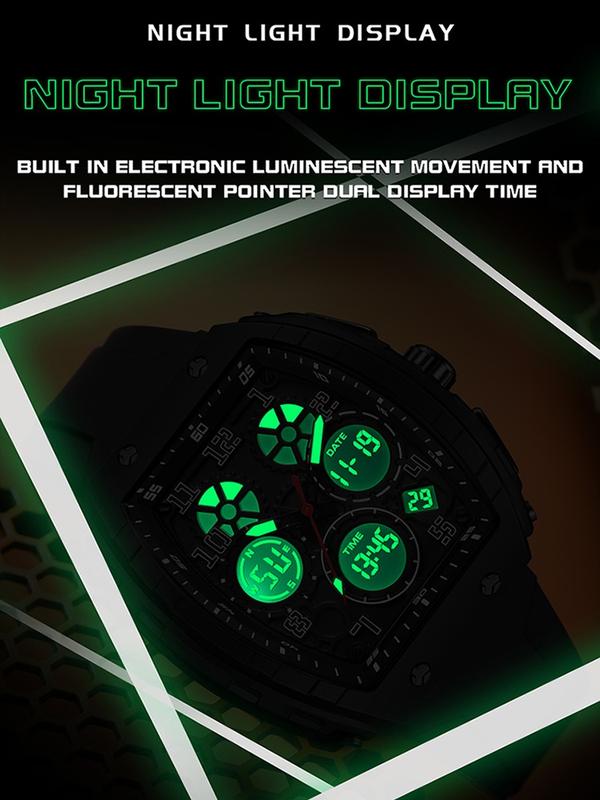 SANDA Men's Watch, New Electronic Watch, Digital Multifunctional, Fashionable And Versatile Alarm Clock, Men's Holiday Gift, Suitable for Outdoor Activities, Travel Timepiece, Stylish Wristwatch, Sleek Design Watch, Highquality Timepiece, Electronic