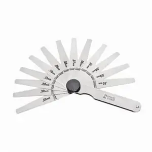 212 MAIN Starrett 173MAT Portable Heavy Duty Hardware Tool Leaf Marked Test Gauge Set, 13-Piece Metric Calipers, 0.03-0.50 mm Measurement Range