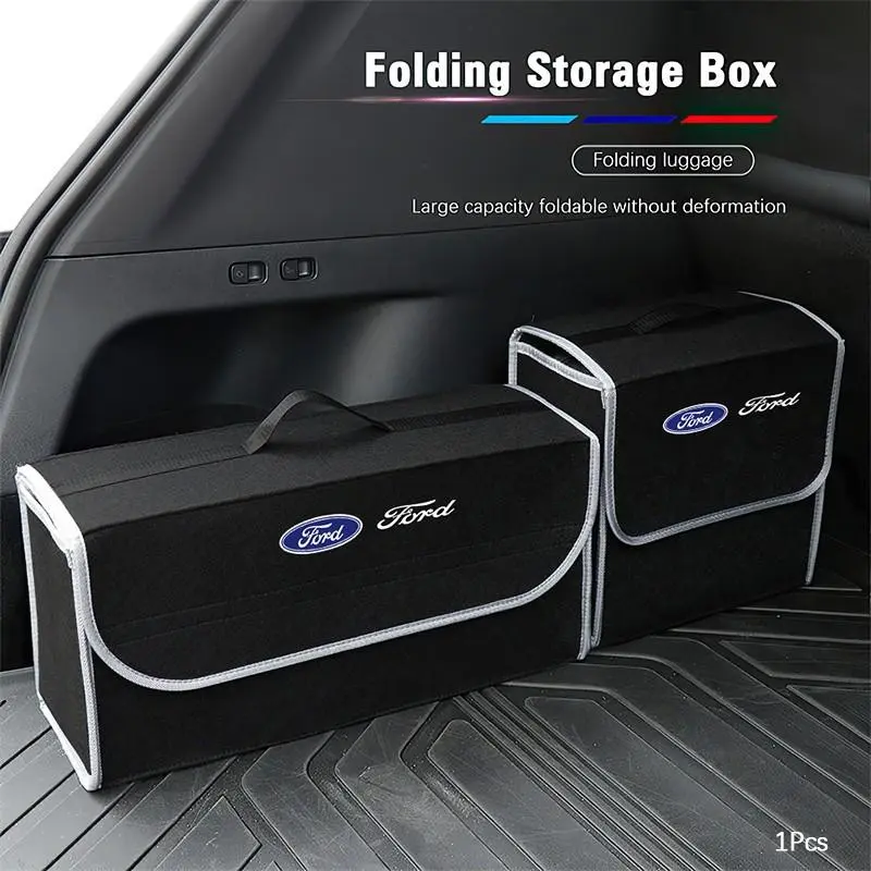 Car Boot Storage Box, Trunk Organizer, Tool Organizer Case, Car Storage Organizers For Ford Mustang Focus Ranger Explorer Fiesta Expedition Mondeo Escape Fusion Kuga EDGE KA S-MAX Galaxy Bronco Ecosport Maverick PUMA Tourneo F150 F350 F250 C-MAX Escort