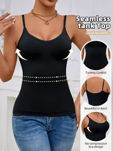 Seamless shaping Camisole tank top for women tummy control slimming cami with scoop neck breathable soft fabric multi color options