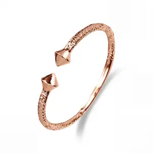 Thick Pyramid Pure Copper West Indian Bangle, 1 piece
