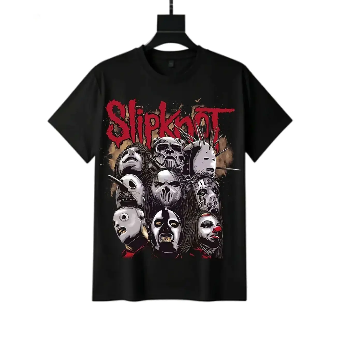 Dewanz Merch Slipknot Black Crew Neck Cotton T-Shirt. Unisex. Suitable for all seasons, a great choice for everyday wear, sports, parties, or streetwear. 626