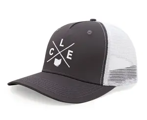 Cleveland Trucker Hat – Adjustable Embroidered CLE Snapback Baseball Cap for Men and Women by International Tie