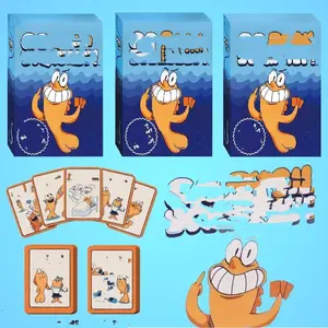 Classic Fishing Card Game for Family Play, Interactive 2+ Players, Original Art Style Cartoon Fish Design, Educational Party Game, Card Deck