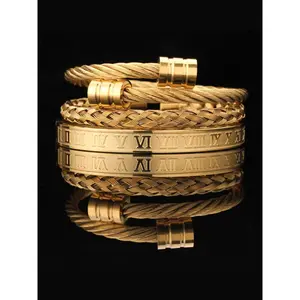 Fashionable Criss Cross Design Bangle for Women & Men, Couple Things, Stainless Steel Jewelry for Party, Daily Clothing Decor, Trendy All-match & Exquisite Jewelry for Birthday Gift, Trendy Stack Bangle