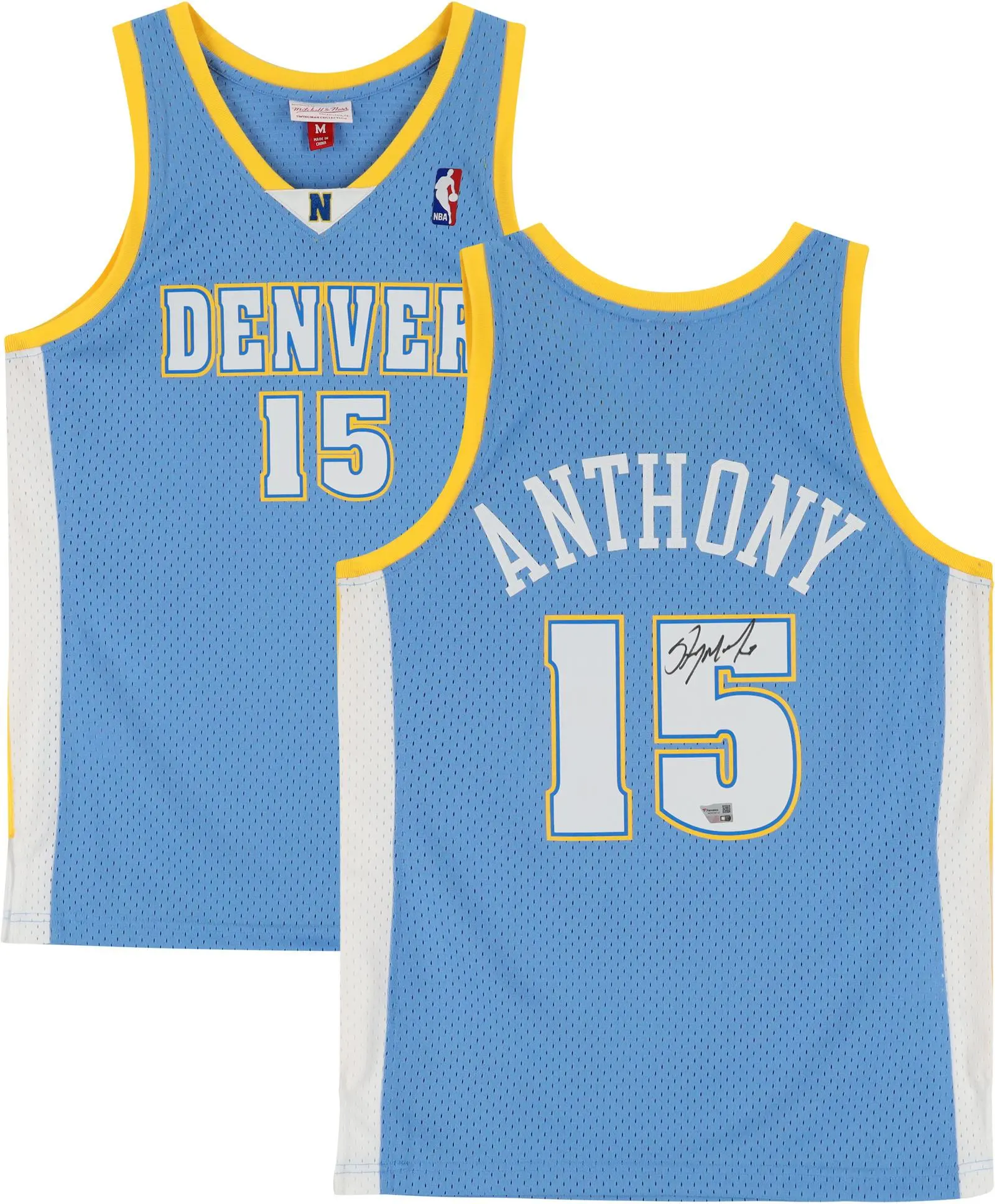 Carmelo Anthony Denver Nuggets Autographed Light Blue Mitchell & Ness 2003-2004 Swingman Jersey - Fanatics Authentic Certified - NBA Memorabilia