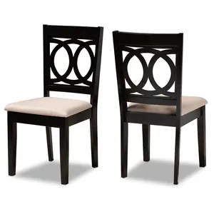 Lenoir Fabric Finished 2-Piece Dining Chair Set
