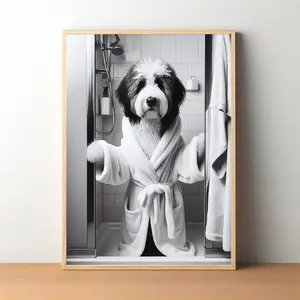 Bernedoodle Wall Art, Bathroom Art Print, Bernedoodle Photo, Bathroom wall art, Bernedoodle Gift, Bathroom Wall Decor - No Frame