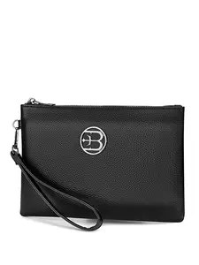 Men's Leather Handbag, Large Capacity Storage Bag, Wallet Wristlet, High-Quality Genuine Leather, Stylish and Durable, Wallet Clutch