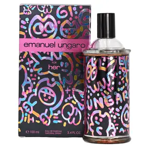 Emanuel Ungaro Women's EDP Fragrance - 3.4 fl oz Spray, Jasmine-Themed Elegant Floral Scent, Bitter Almond Notes, Expressive Aroma, Patchouli Base, Boxed, New in Box, Jasmine-Themed Women's Fragrance, Elegant Women's Fragrance
