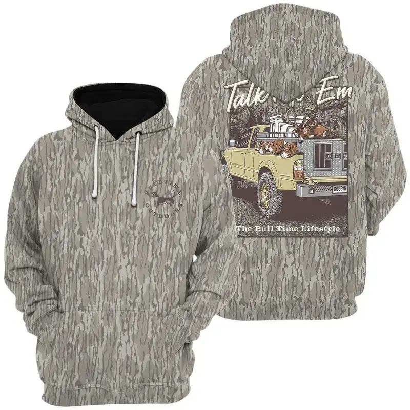 Men's Paper Route Empire PRE Camo Graphic Logo T-Shirt - Mossy Oak Bottomland, Short Sleeve, Loose-Fitting, Young Dolph Merch, Hip Hop Rap Streetwear