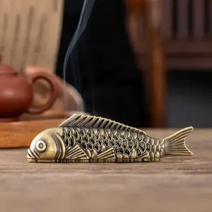 1pcs Koi Fish Auspicious Incense Burner Aroma Scented Floral - Feng Shui Decor, Suitable for Meditation, Yoga, Home Decor, New Year Gifts, Desktop Ornaments