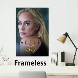 A-Adele 30 Poster Modern art 2D poster, suitable for bedroom living room decor. Vibrant colors, clear images ideal for home office decor.