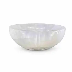 Selenite Oval Bowl 4 Inch Crystal Charging and Protection
