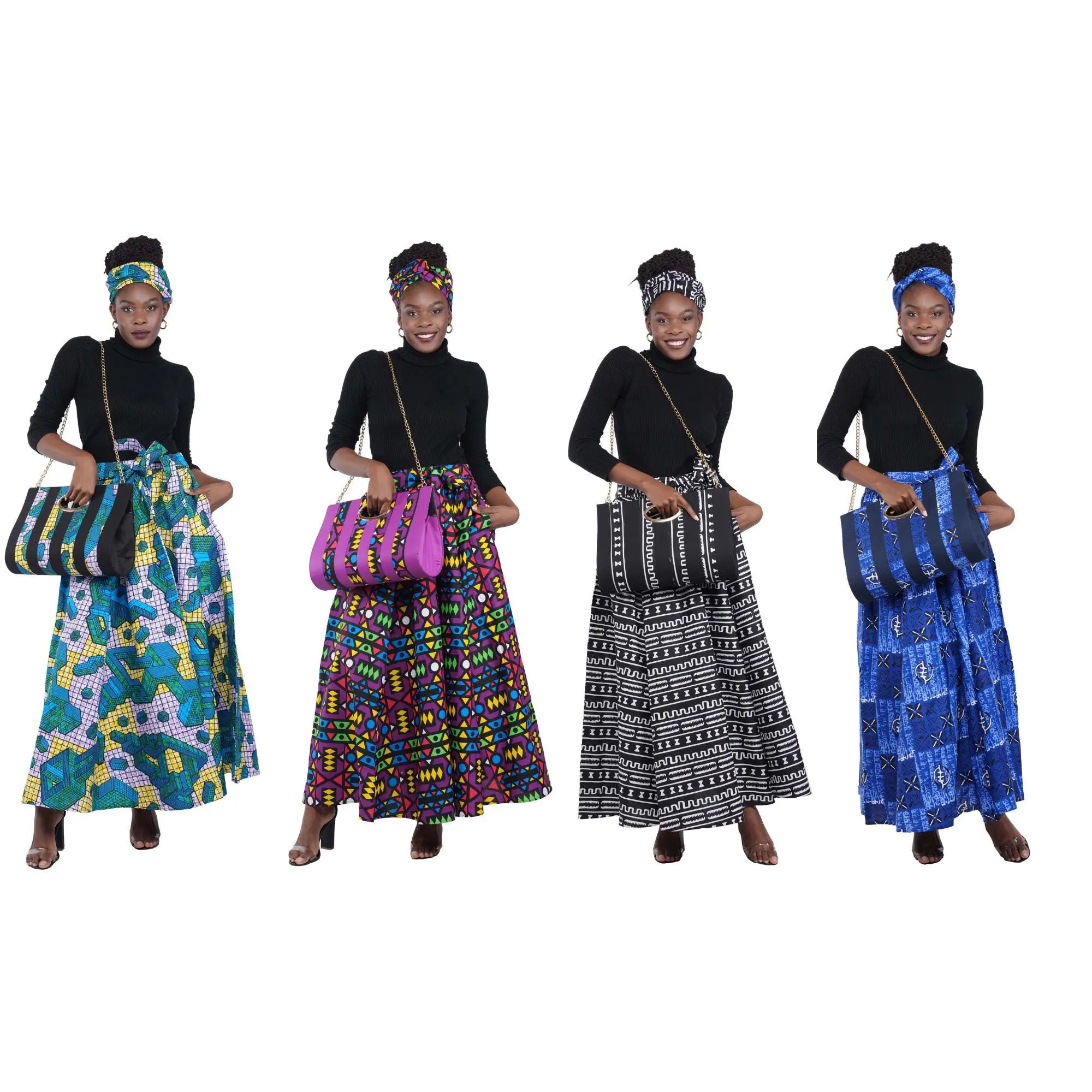 African Print Skirt With Purse, Ankara Design Skirt for Women With Bag, Women Skirt African Fabric, Free Size, Skirt with Bag ,Shoulderpurse