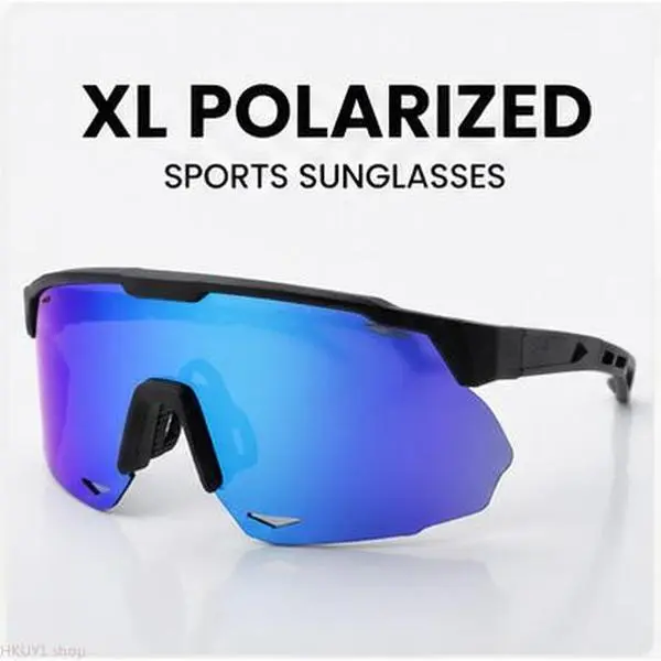 Lamicall XL Polarized Sports Sunglasses – UV400, Anti-Fog, Ultra-Light TR90 Frame | Adjustable Fit for Men & Women | Cycling, Running, Baseball sunglass men Wraparound Sports Sunglasses