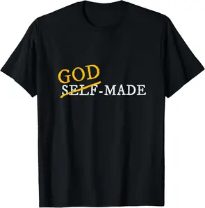 100% Cotton University Varsity-Gold God-Made Varsity-Gold T-Shirt