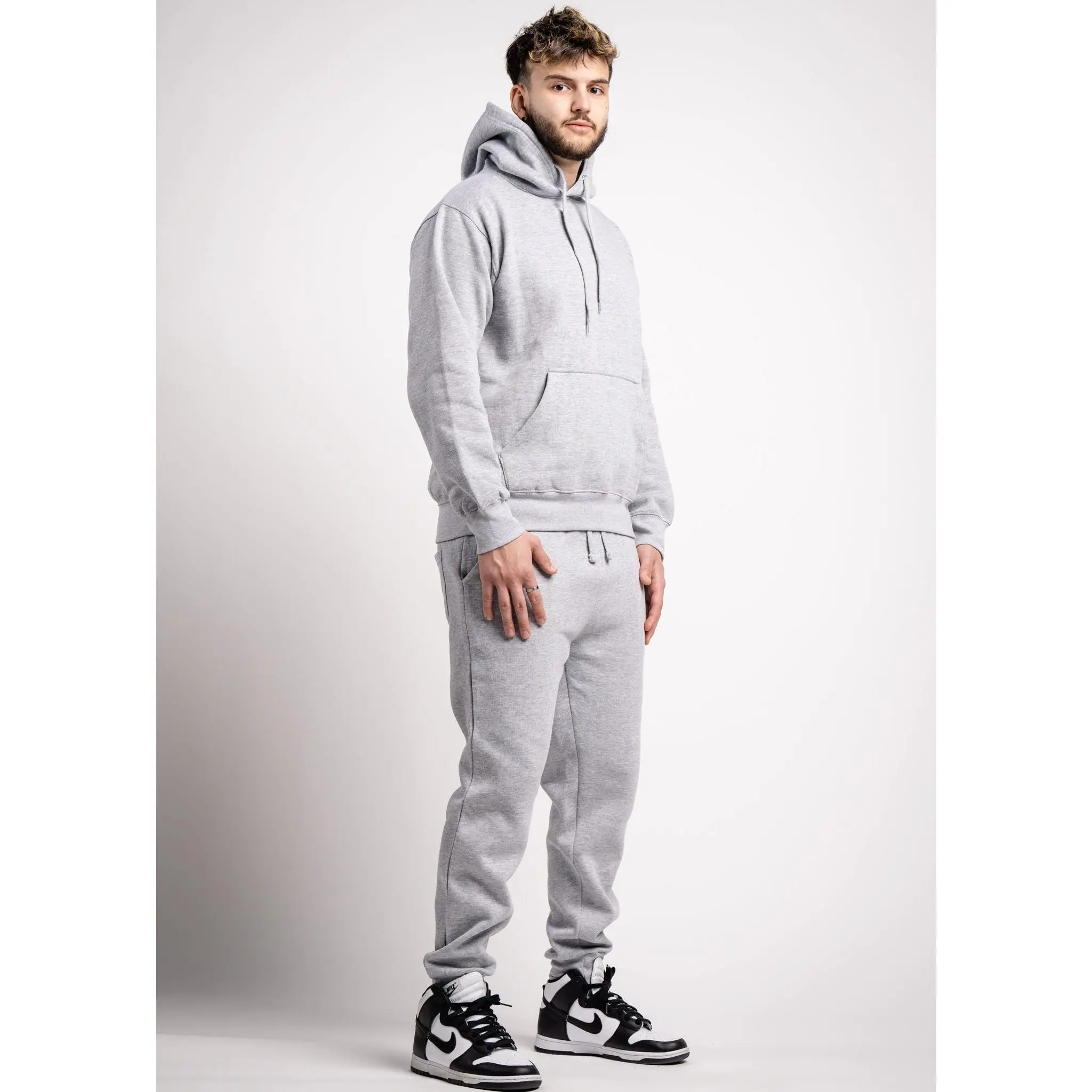 Heather Gray Heavy Blend Fleece SweatSuit - TikTok Shop
