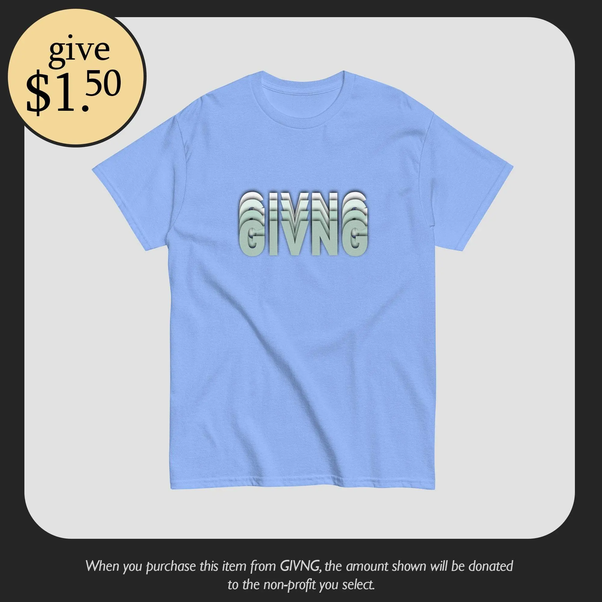 Stacked Tee - Carolina Blue