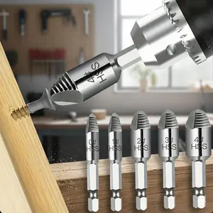 Professional Screw Extractor Kit: Industrial-Grade Bolt Removal Tools, Anti-Slip Design for Stripped & Broken Screws, Hex Shank Drill Bits, Multi-Size Emergency Repair Set for Quick Fix.