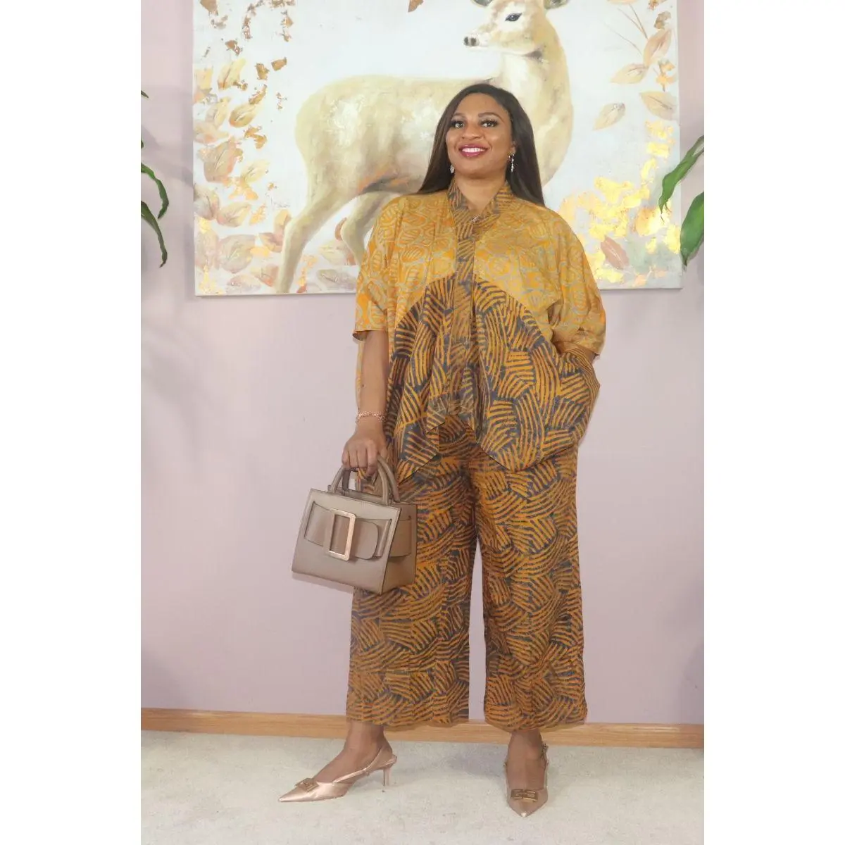 Dashiki 2-Piece Three-Quarter Set