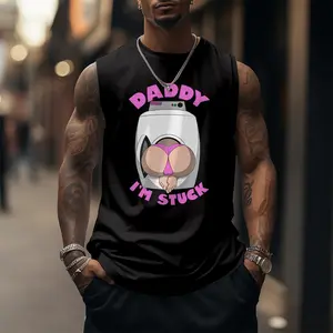 Sexy Clothing 90s Graphic Sleeveless Tank Tops Men Vest Streetwear Outfits Men Vacation Outfits Sleeveless Shirt