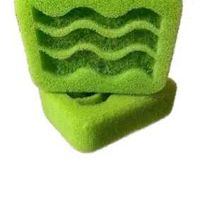 Green Epoxy Waves Custom Cut for ASMR Uses of Cleantok Soft and Durable Wave Shape