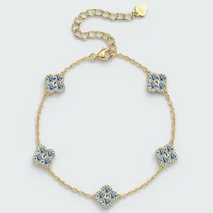 Timeless Clover Moissanite Bracelet