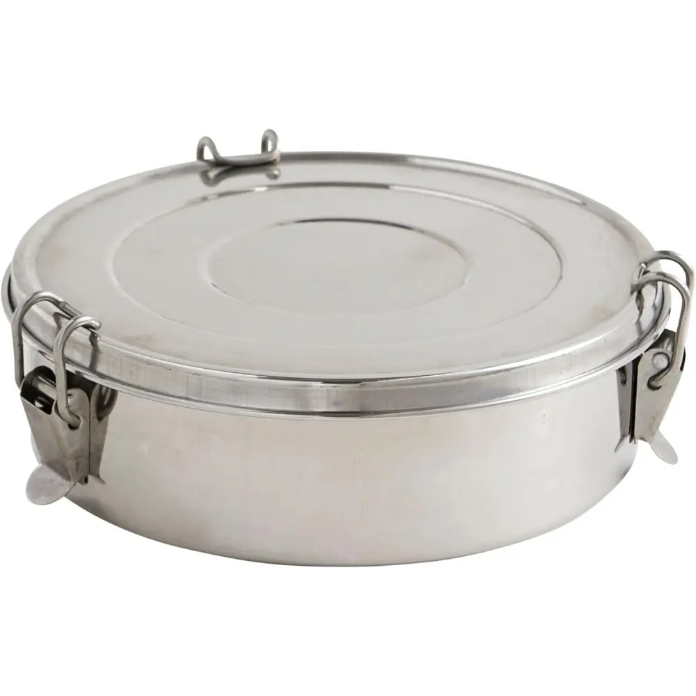Stainless Steel Round Flan Mold with Lid - 1.5Qt, 9in Diameter Sturdy Oven-Safe Kitchen Bakeware for Dessert Preparation, Everyday Use